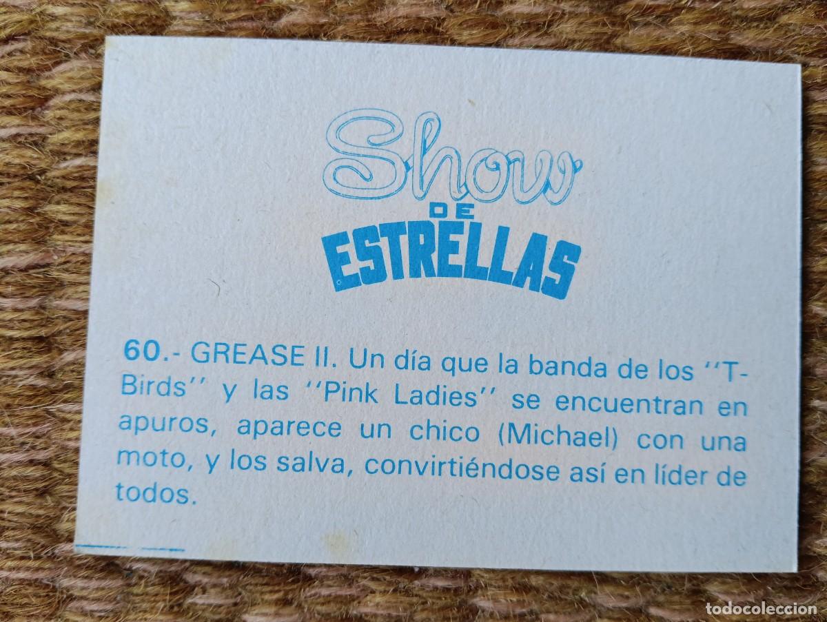 Coleccionismo cromos antiguos: show de estrellas - n&ordm; 60 grease II - Foto 2