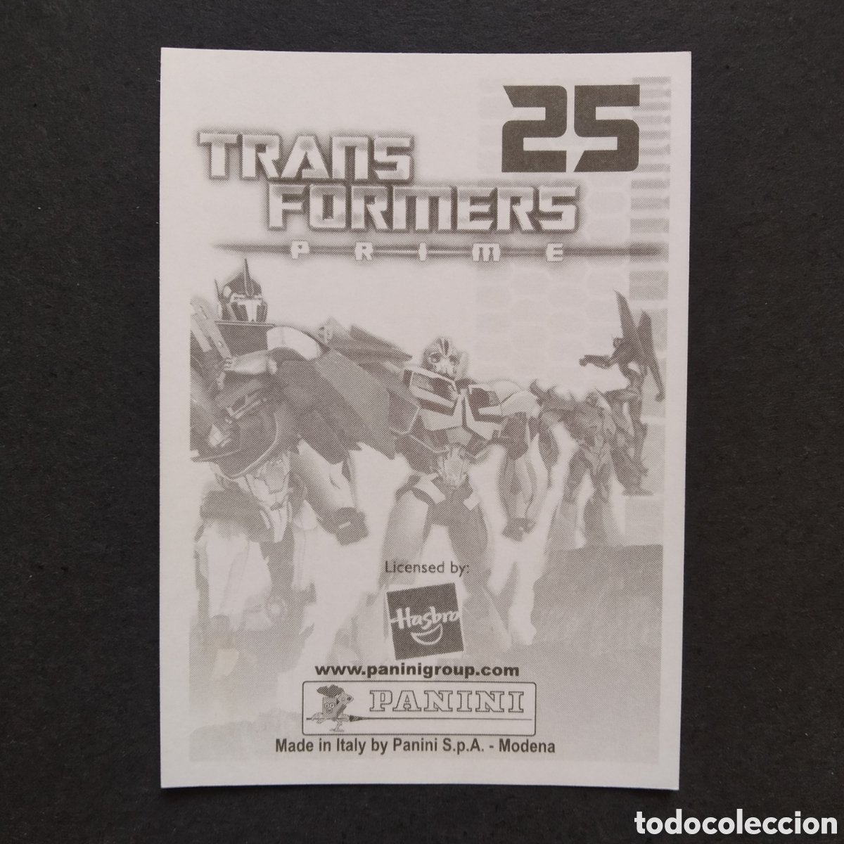 Coleccionismo cromos antiguos: CROMO - N&ordm; 025 - TRANSFORMERS PRIME - PANINI - A&Ntilde;O 2011 - Foto 2