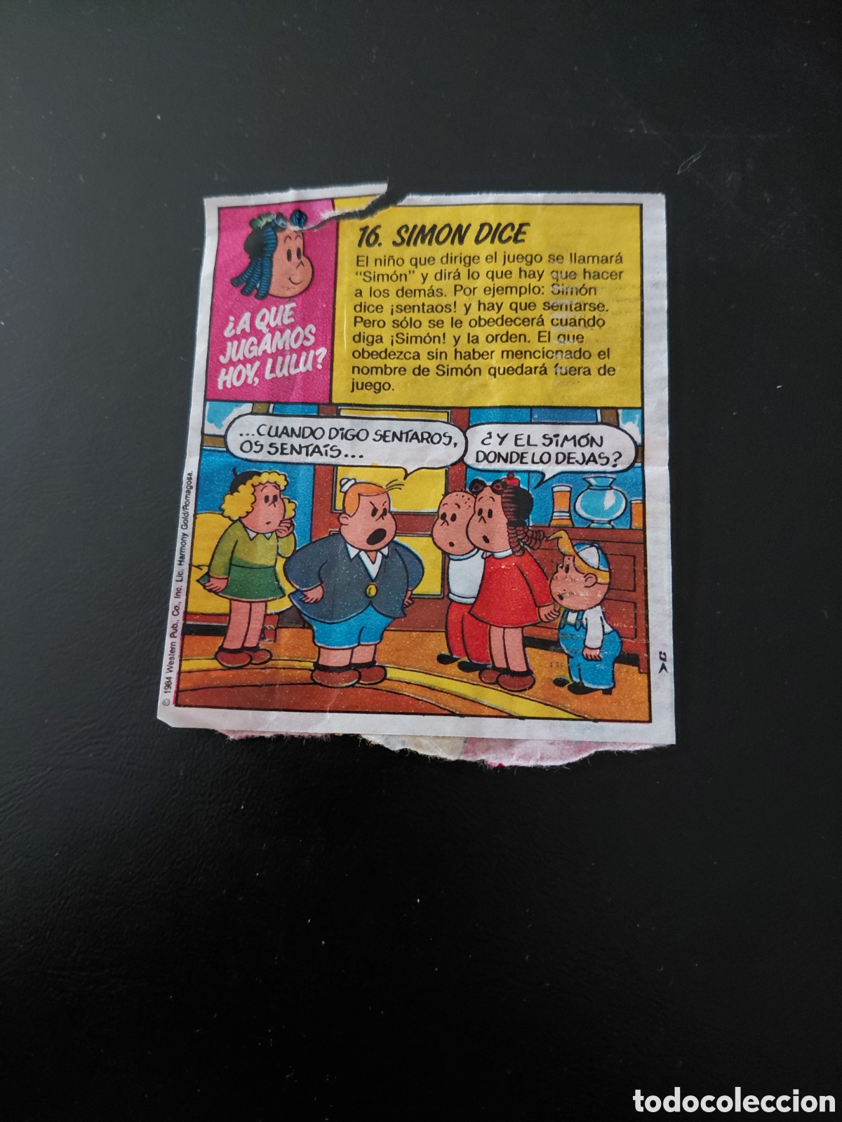 Collectable Antique Stickers: Cromo la peque&ntilde;a lulu 1984