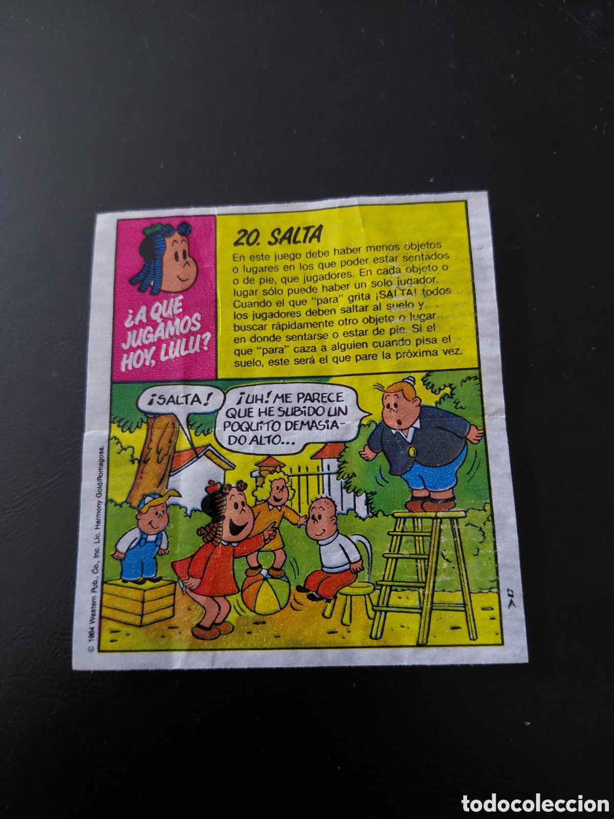 Coleccionismo cromos antiguos: Cromo la peque&ntilde;a lulu 1984