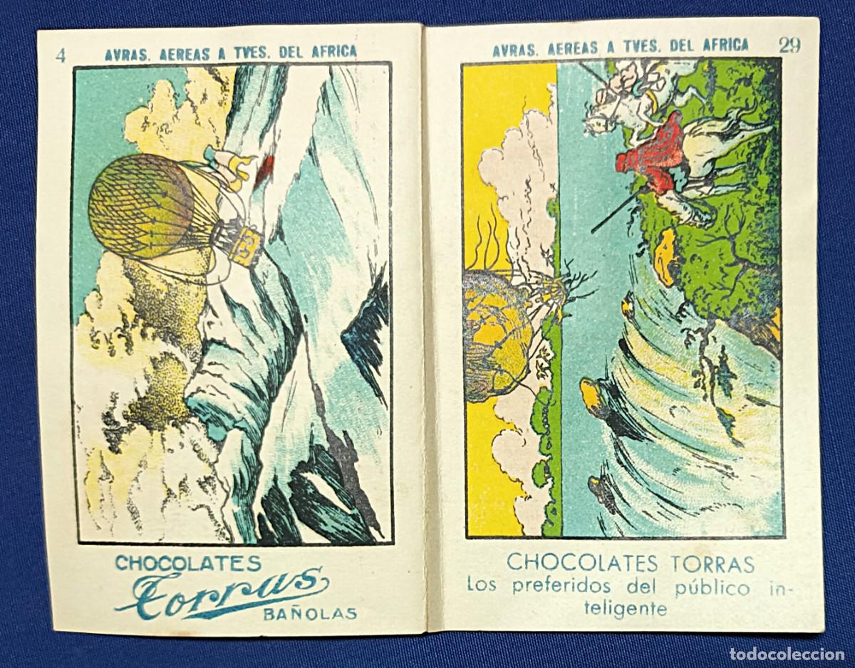 Coleccionismo cromos antiguos: CROMOS CHOCOLATES TORRAS : AVENTURAS A&Eacute;REAS A TRAV&Eacute;S DEL &Aacute;FRICA