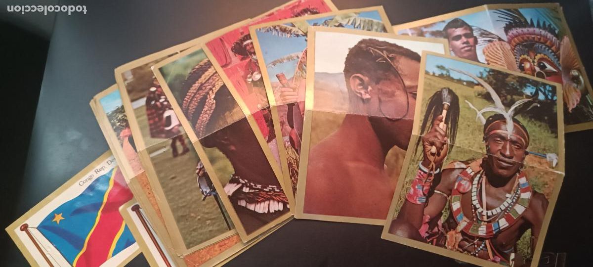 Coleccionismo cromos antiguos: 14 CROMOS MUNDIAL - RAZAS BANDERAS ESCUDOS - ESTADO