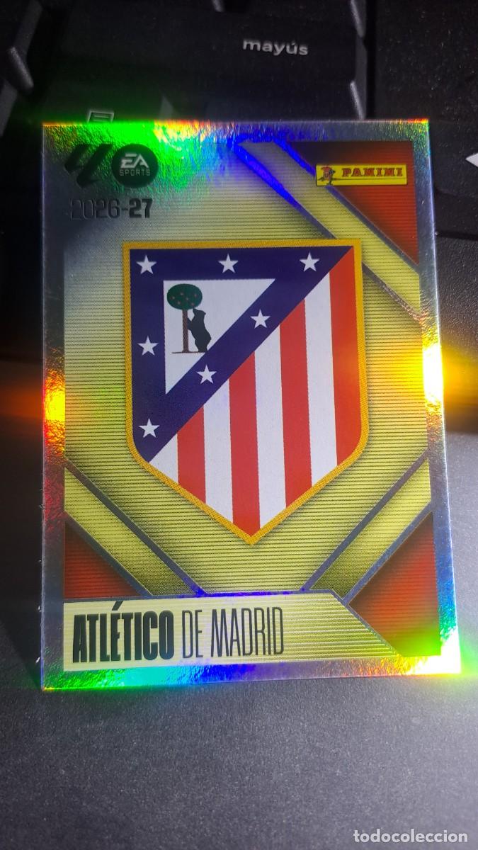 Coleccionismo cromos antiguos: CROMO ESCUDO ATLETICO DE MADRID 1 LIGA 2026 2027 26 27 ESTE PANINI NUNCA PEGADOO