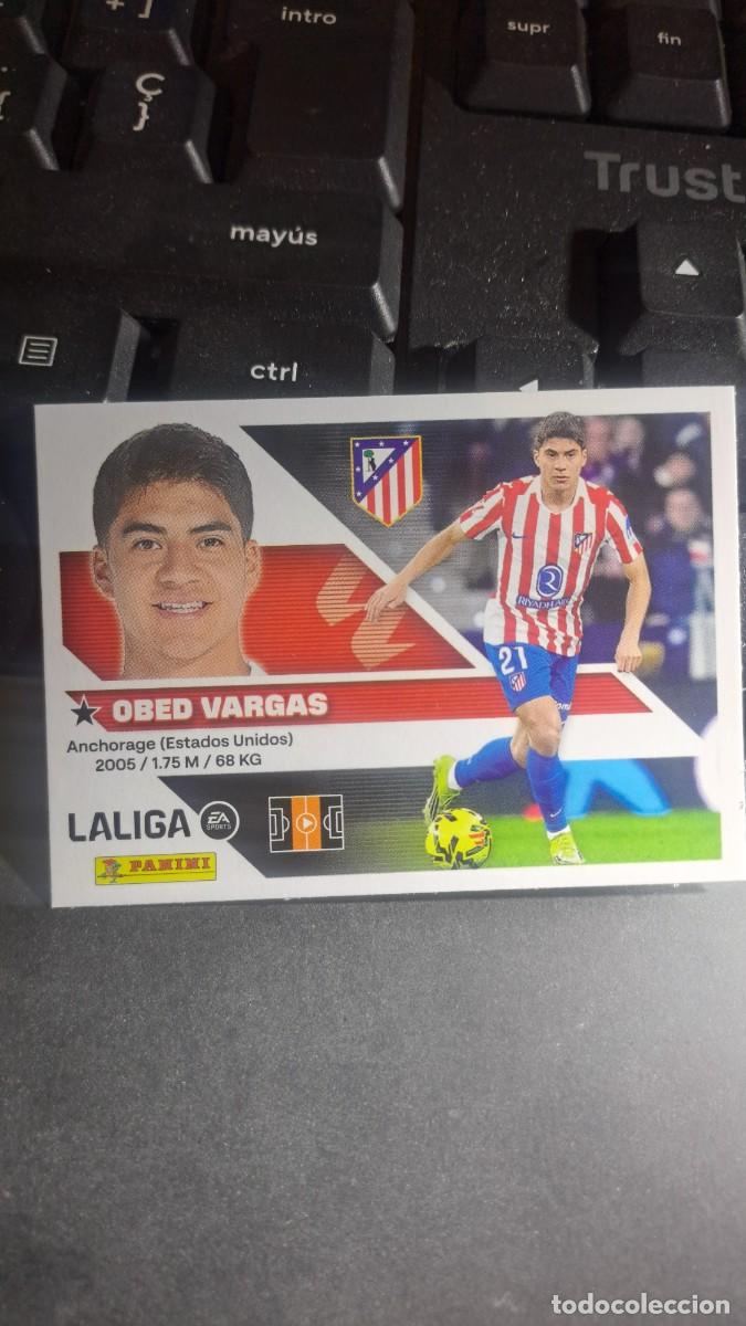 Coleccionismo cromos antiguos: CROMO OBED VARGAS 14B 14 B ATLETICO DE MADRID LIGA 2026 2027 26 27 ESTE PANINI NUNCA PEGADO
