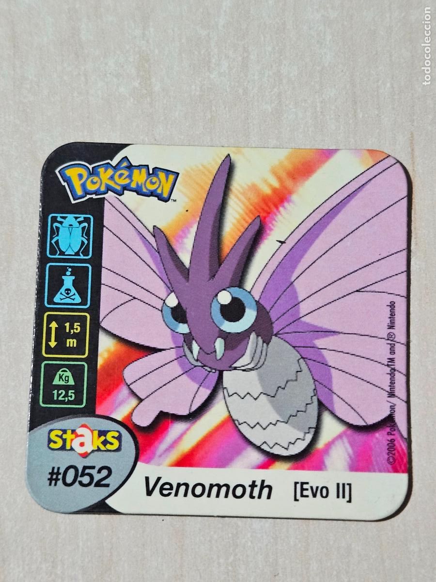 Collectable Antique Stickers: STAKS 52 VENOMOTH - POKEMON STAKS - IMAN - 2006