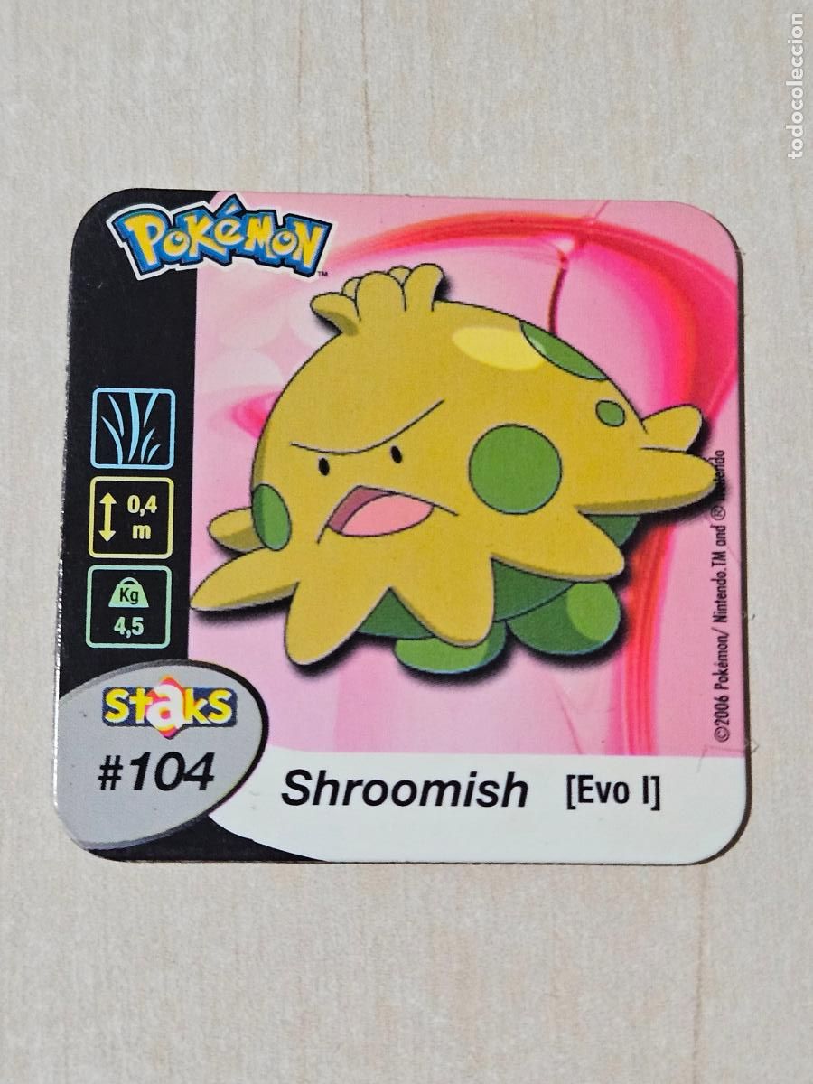 Collectable Antique Stickers: STAKS 104 SHROOMISH - POKEMON STAKS - IMAN - 2006