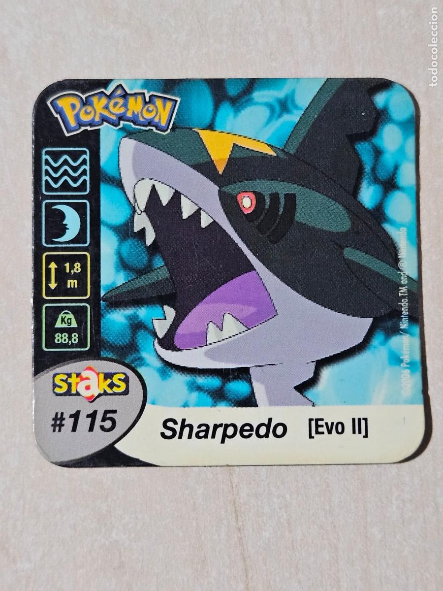 Coleccionismo cromos antiguos: STAKS 115 SHARPEDO - POKEMON STAKS - IMAN - 2006