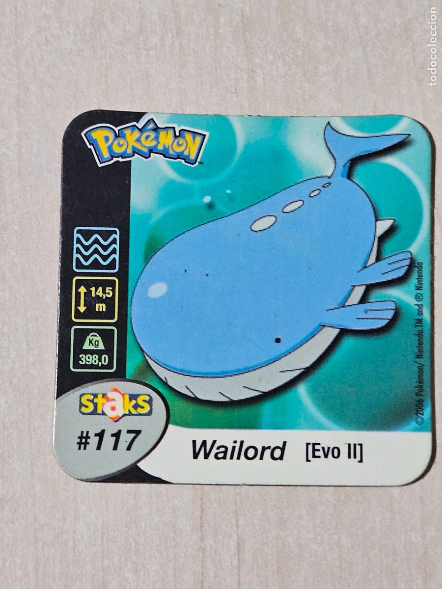 Coleccionismo cromos antiguos: STAKS 117 WAILORD - POKEMON STAKS - IMAN - 2006