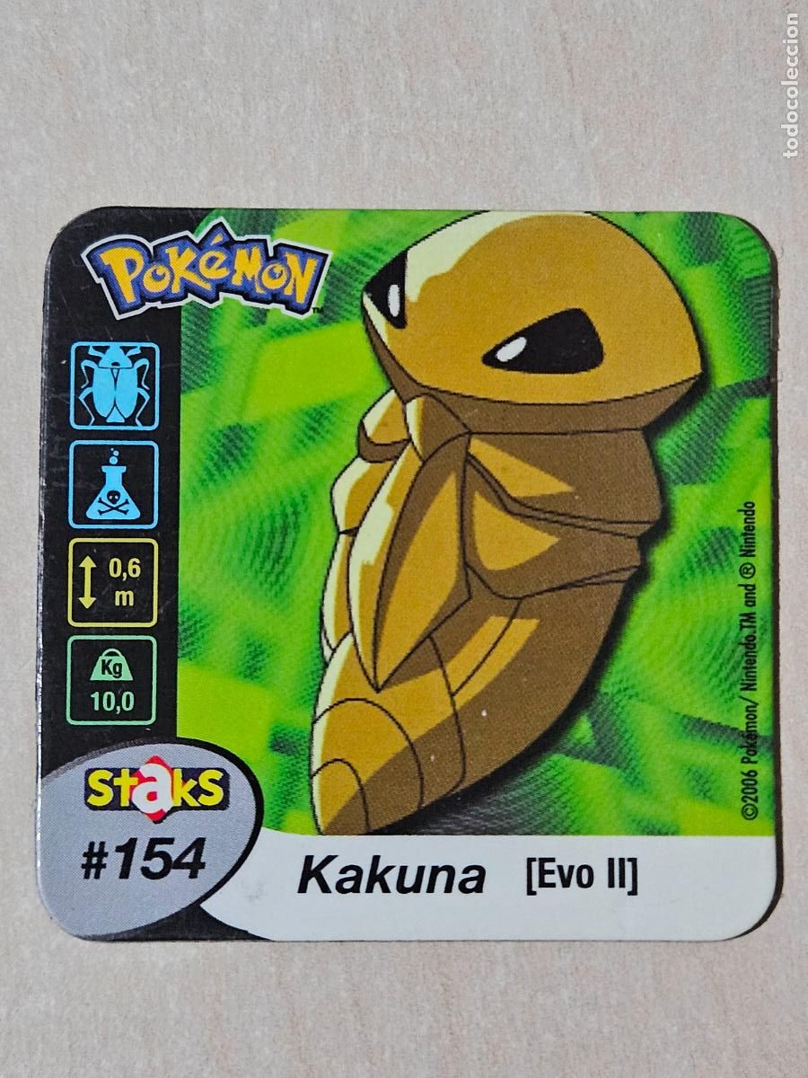 Coleccionismo cromos antiguos: STAKS 154 KAKUNA - POKEMON STAKS - IMAN - 2006