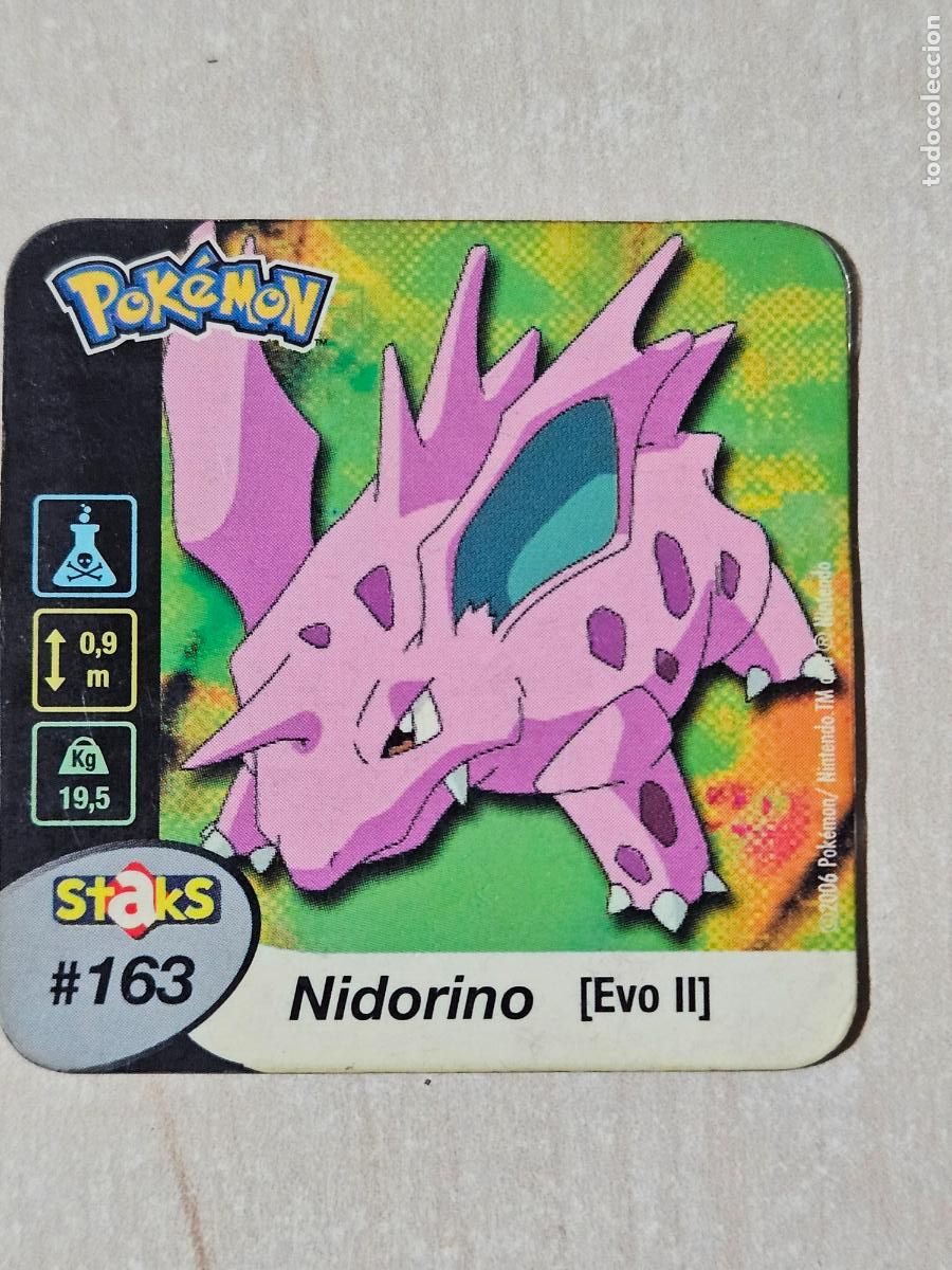 Coleccionismo cromos antiguos: STAKS 163 NIDORINO - POKEMON STAKS - IMAN - 2006