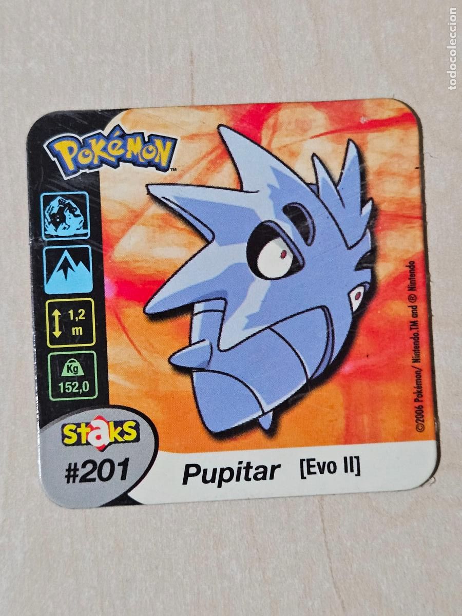 Coleccionismo cromos antiguos: STAKS 201 PUPITAR - POKEMON STAKS - IMAN - 2006
