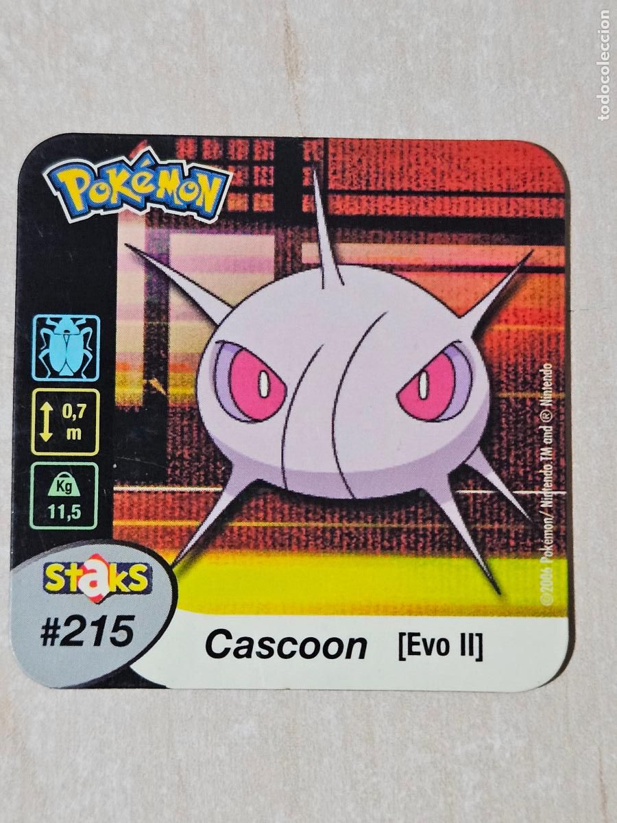 Coleccionismo cromos antiguos: STAKS 215 CASCOON - POKEMON STAKS - IMAN - 2006