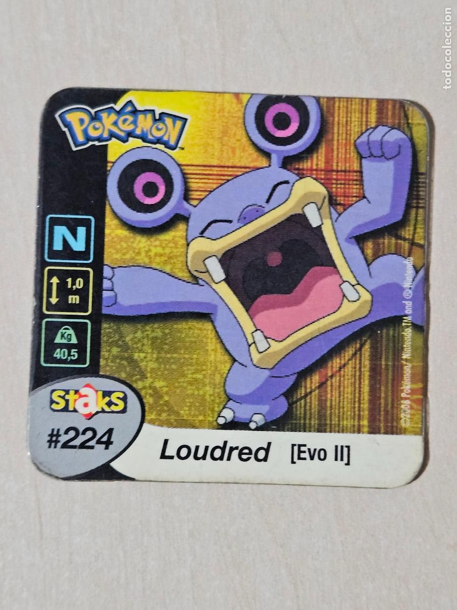 Coleccionismo cromos antiguos: STAKS 224 LOUDRED - POKEMON STAKS - IMAN - 2006
