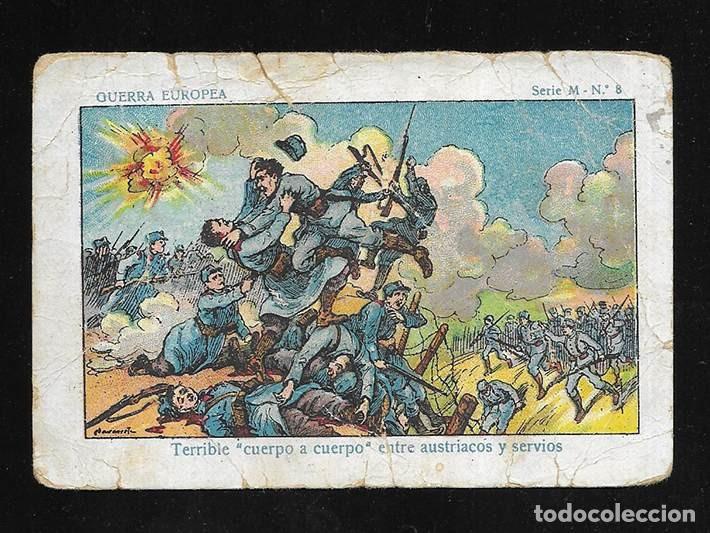 Coleccionismo cromos antiguos: Cromo. Guerra Europea. serie M n&ordm; 8 Chocolate P&iacute; 1915