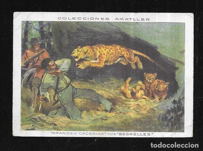 Coleccionismo cromos antiguos: Cromo. Grandes Cacerias por Segrelles. Colecciones Amatller. N&ordm; 21