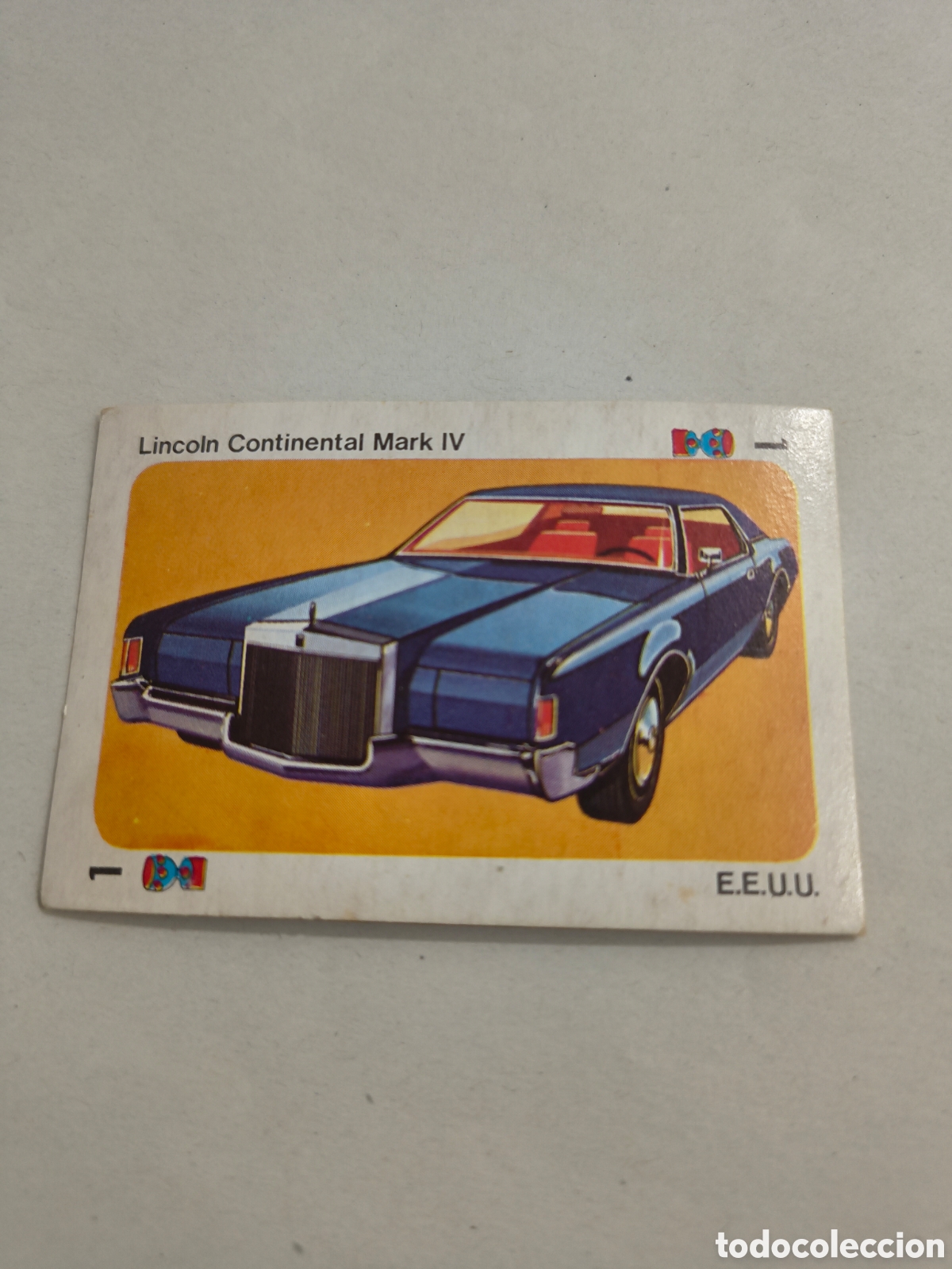 Coleccionismo cromos antiguos: TELE MOTOR EDICIONES ESTE LINCOLN CONTINENTAL MARK IV 1 DE COPAS, AS DE COPAS