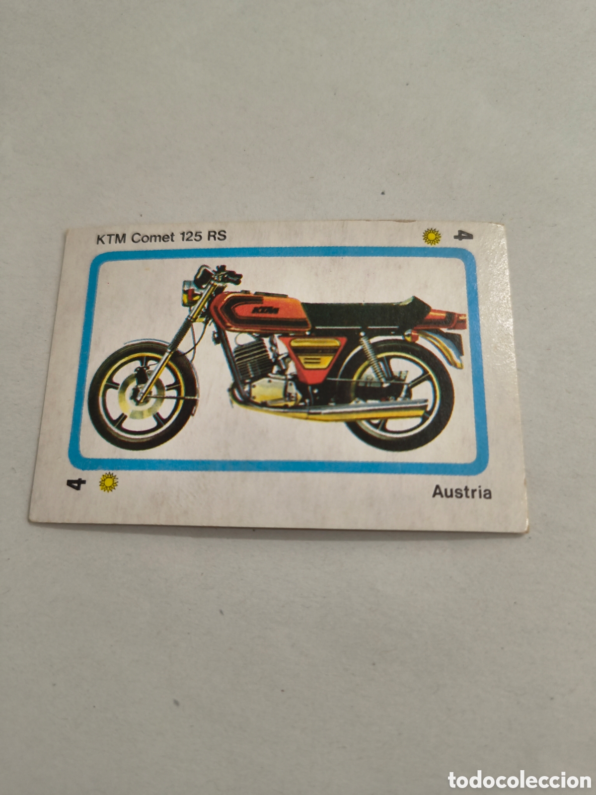 Coleccionismo cromos antiguos: TELE MOTOR EDICIONES ESTE KTM COMET 125 RS 4 DE OROS
