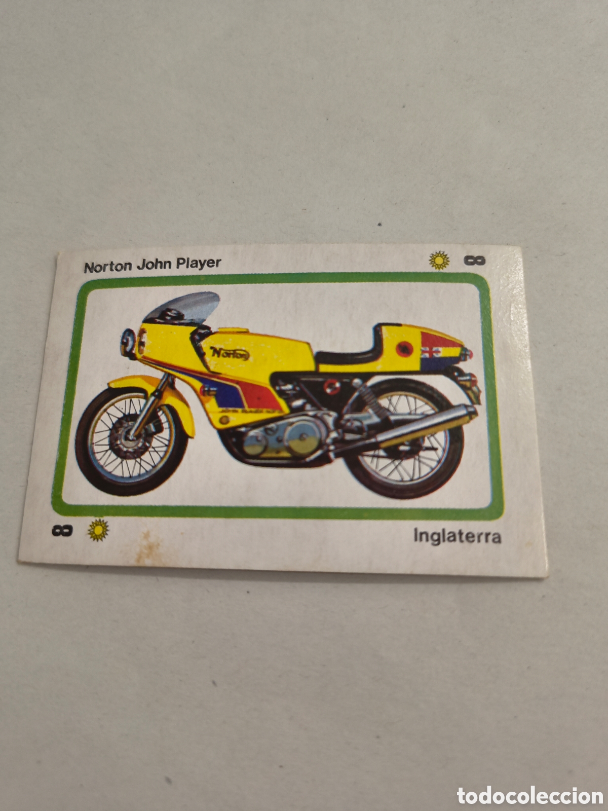 Coleccionismo cromos antiguos: TELE MOTOR EDICIONES ESTE NORTON JOHN PLAYER OCHO DE OROS