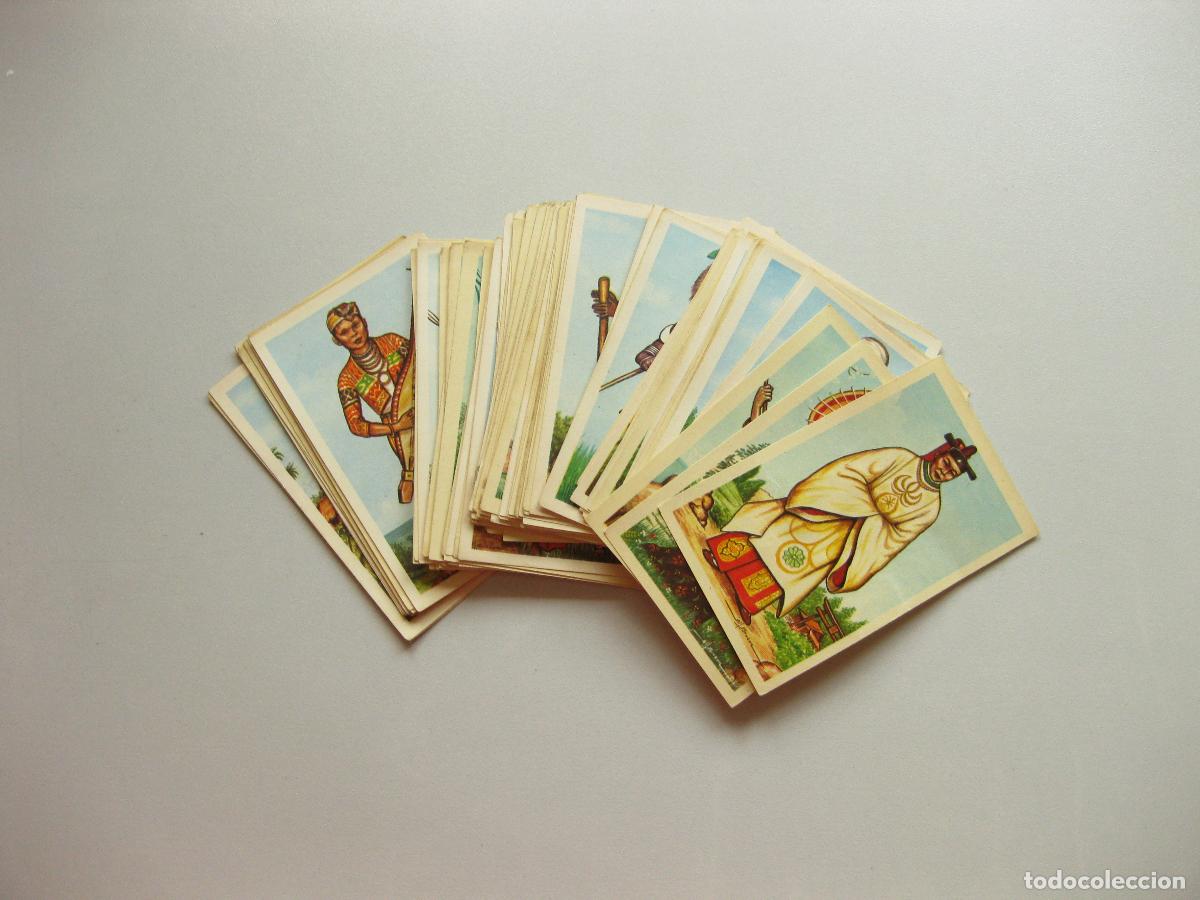 Coleccionismo cromos antiguos: LOTE DE 89 CROMOS DEL ALBUM RAZAS HABITANTES DEL MUNDO. EDICIONES FERCA