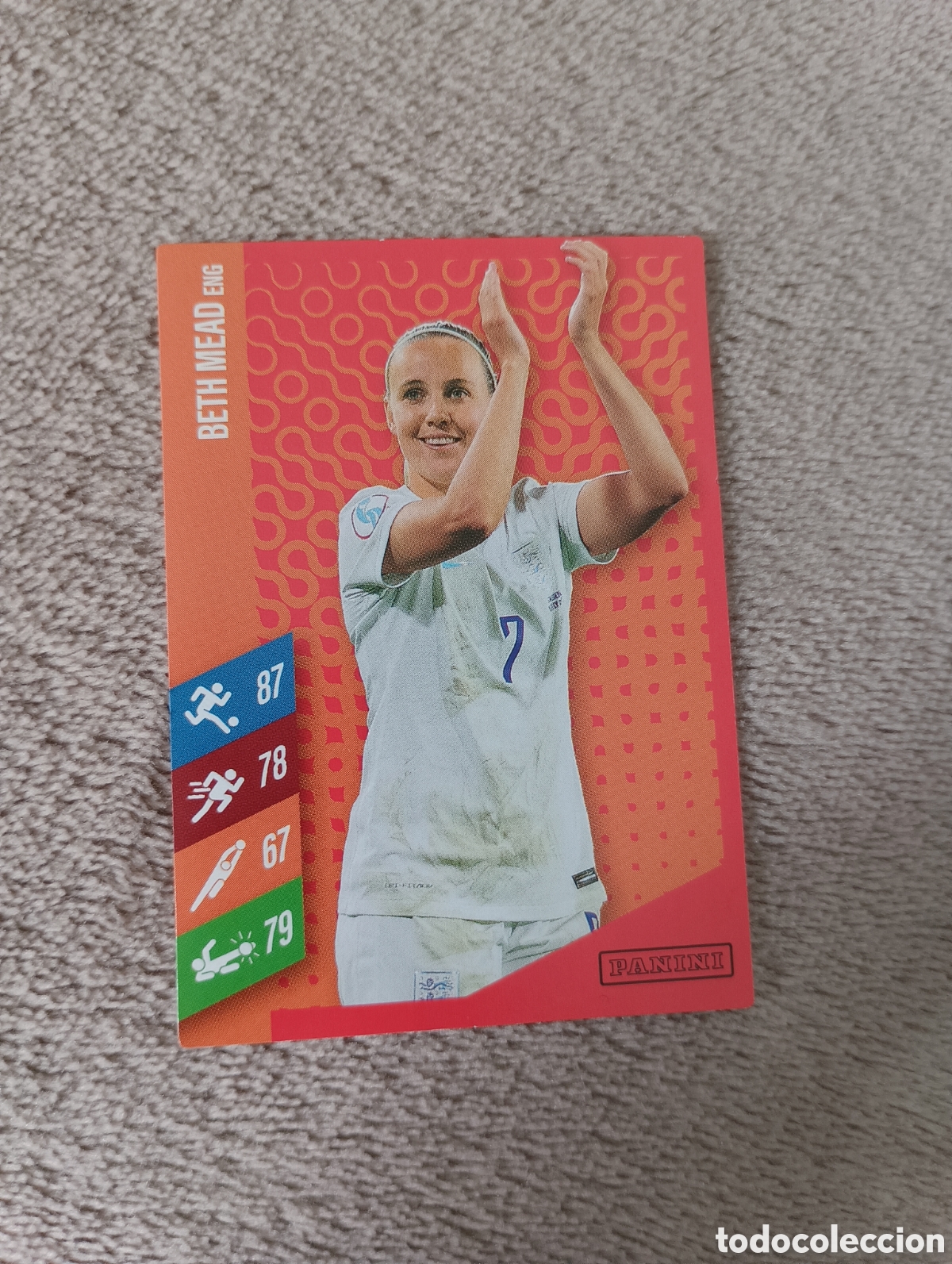 Coleccionismo cromos antiguos: CROMO (sin usar) BETH MEAD (Inglaterra) Panini Family. McDonald's 2023. SIN PEGAR