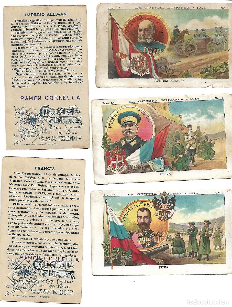 Coleccionismo cromos antiguos: LA GUERRA EUROPEA - COMPLETA