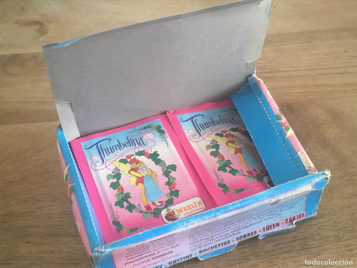 Coleccionismo cromos antiguos: pulgarcita caja de quiosco con 50 sobres de cromos sin abrir