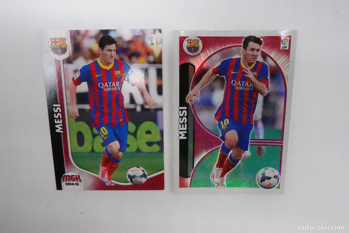 Sammeln alte Sammelbilder: LOTE 2 CROMOS LIONEL MESSI FC BARCELONA MUNDICROMO MGH 2014-15 F&Uacute;TBOL COLECCI&Oacute;N