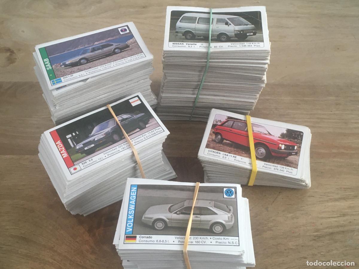 Colecionismo Cromos antigos: coches coches 89 lote cientos de cromos nunca pegados nuevos de sobre