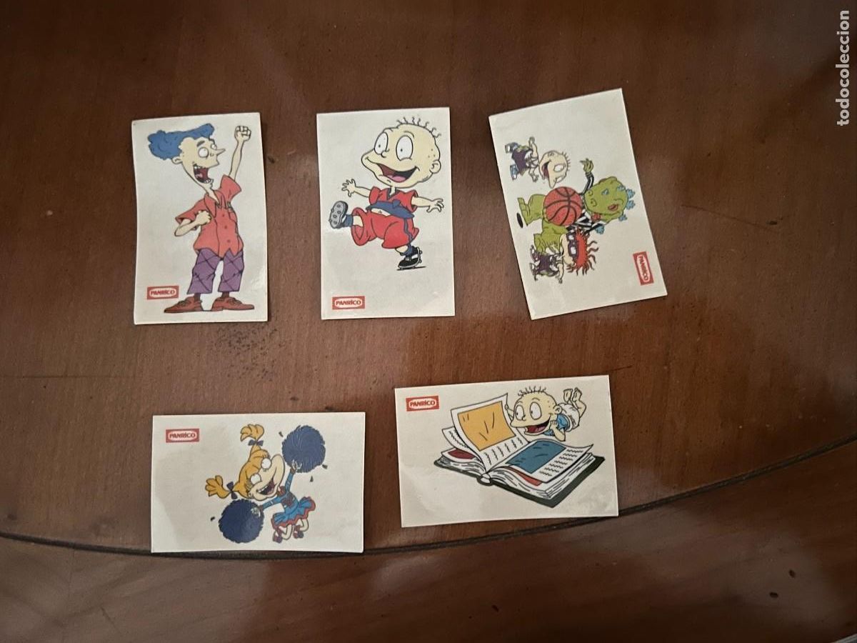 Coleccionismo cromos antiguos: pastelitos rugrats panrico 5 cromos nuevos se puede llegar a vender sueltos