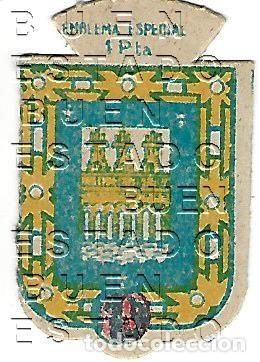 Coleccionismo cromos antiguos: LOGRO&Ntilde;O CROMO SERVICIO SOCIAL EMBLEMA ESPECIAL 1 PESETA M39