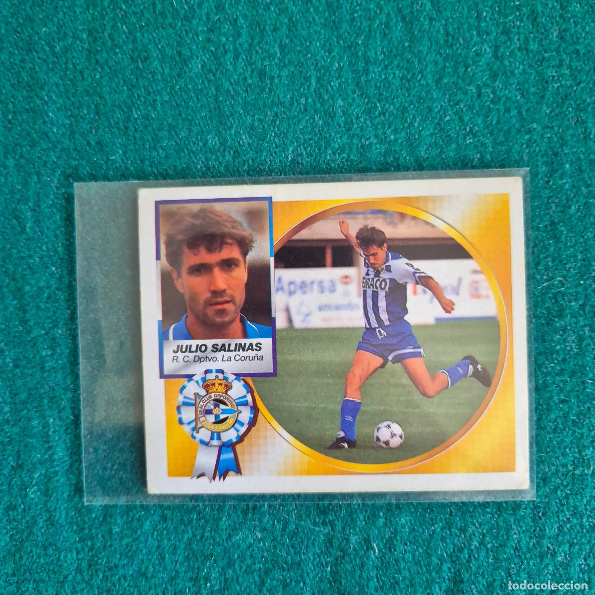 Collezionismo Figurine antiche: Deportivo de La Coru&ntilde;a -Julio Salinas-Fichaje n&ordm; 7-Ediciones Este Liga 1994-1995, 94-95