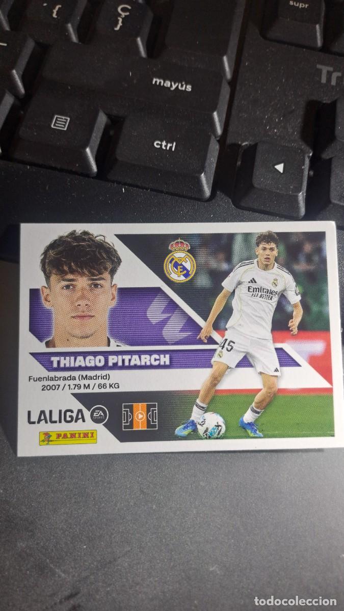 Coleccionismo cromos antiguos: CROMO THIAGO PITARCH 15B 15 B REAL MADRID LIGA 2026 2027 26 27 ESTE PANINI NUNCA PEGADO