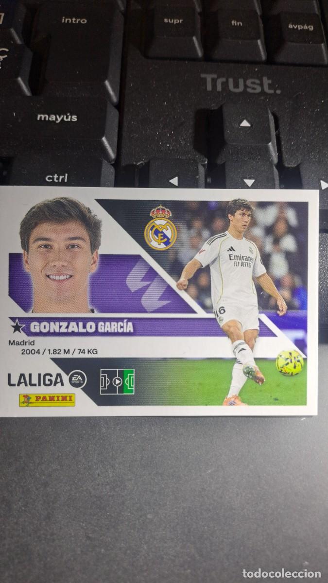 Coleccionismo cromos antiguos: CROMO GONZALO 17 REAL MADRID LIGA 2026 2027 26 27 ESTE PANINI NUNCA PEGADO