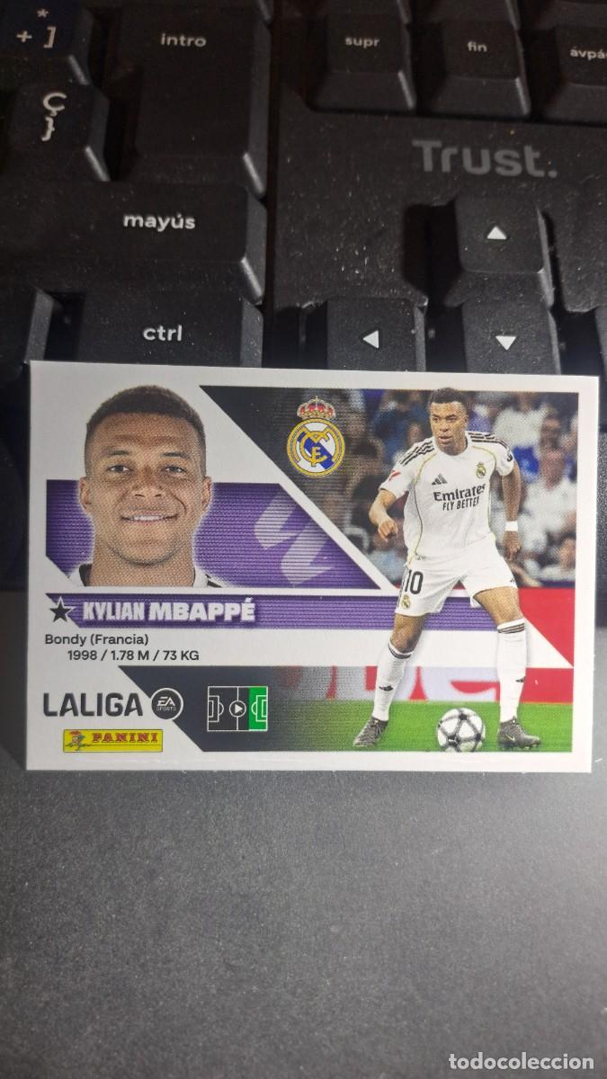 Coleccionismo cromos antiguos: CROMO MBAPPE 20 REAL MADRID LIGA 2026 2027 26 27 ESTE PANINI NUNCA PEGADO