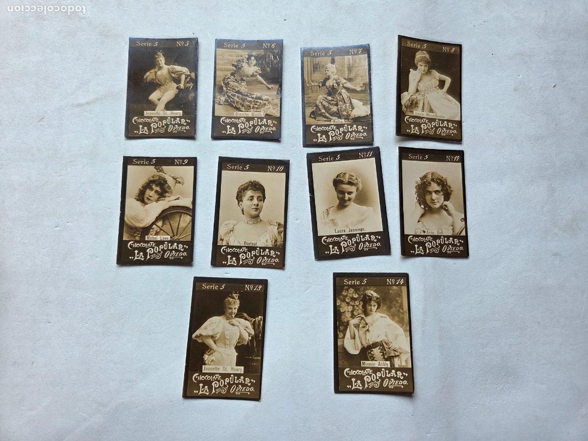 Coleccionismo cromos antiguos: CHOCOLATES LA POPULAR ASTURIAS OVIEDO 10 CROMOS SE&Ntilde;ORITAS Z1