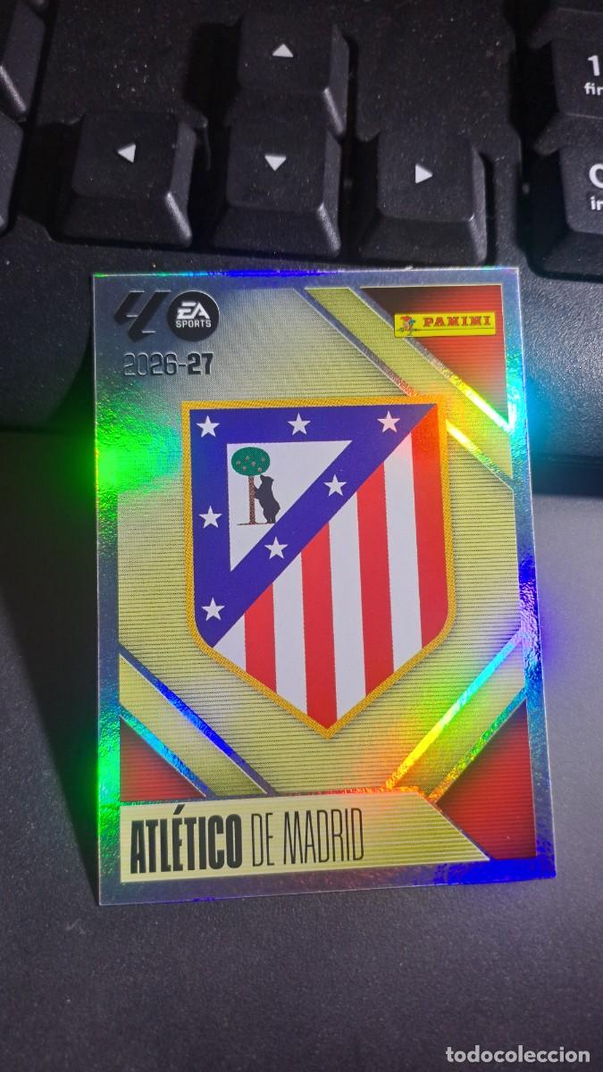 Coleccionismo cromos antiguos: CROMO ESCUDO ATLETICO DE MADRID 1 LIGA 2026 2027 26 27 ESTE PANINI NUNCA PEGADO