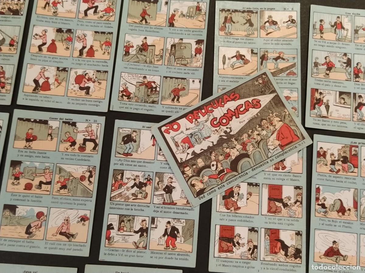 Coleccionismo cromos antiguos: 20 PELICULAS COMICAS por TINEZ - COLECCION INCOMPLETA 17 CROMOS ANTIGUOS -VER FOTOS