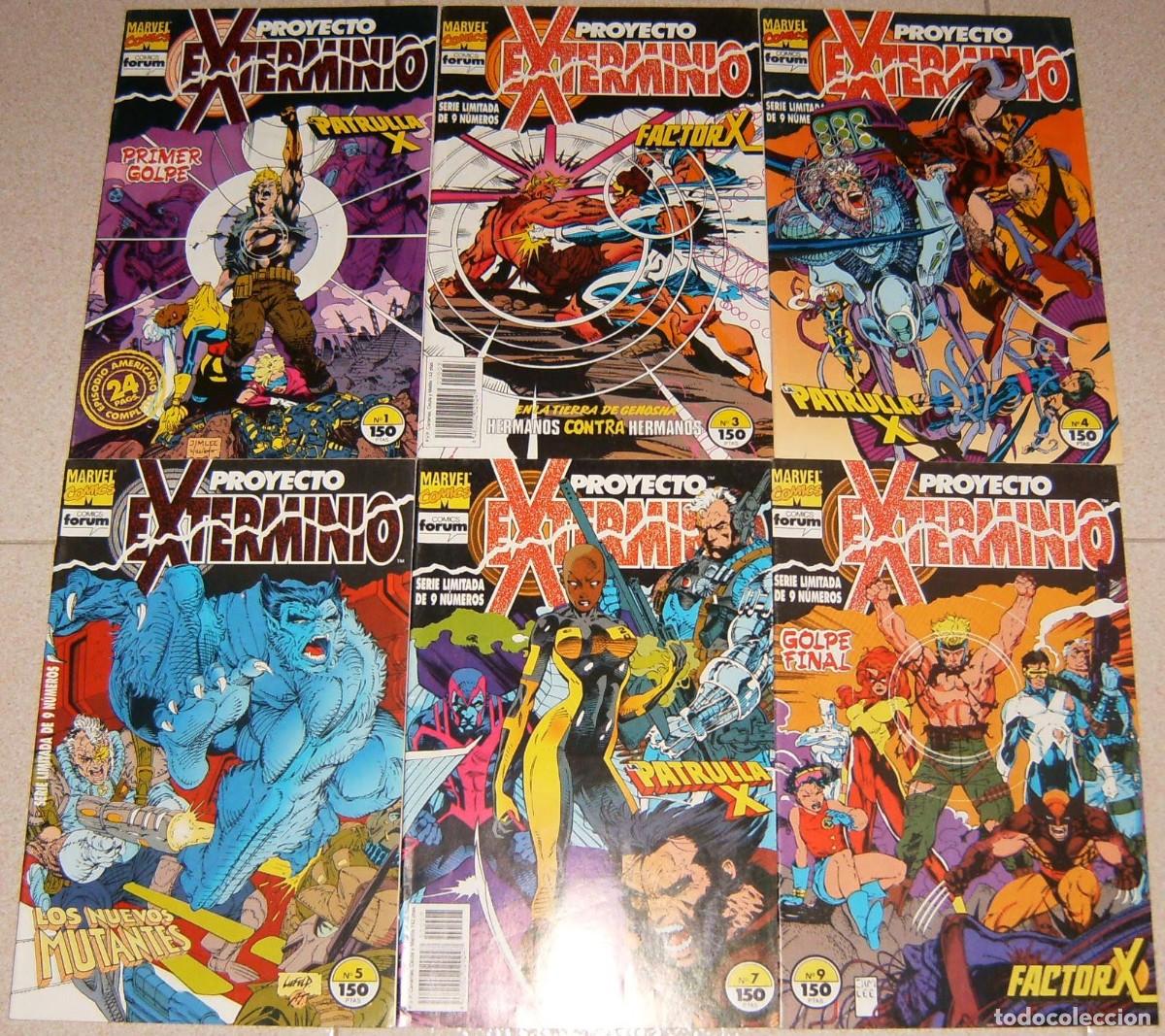 Coleccionismo cromos antiguos: PROYECTO EXTERMINIO . N&uacute;m 1 3 4 5 7 9 . forum . LOTE 6 NUMEROS . PATRULLA-X FACTOR-X NUEVOS MUTANTES