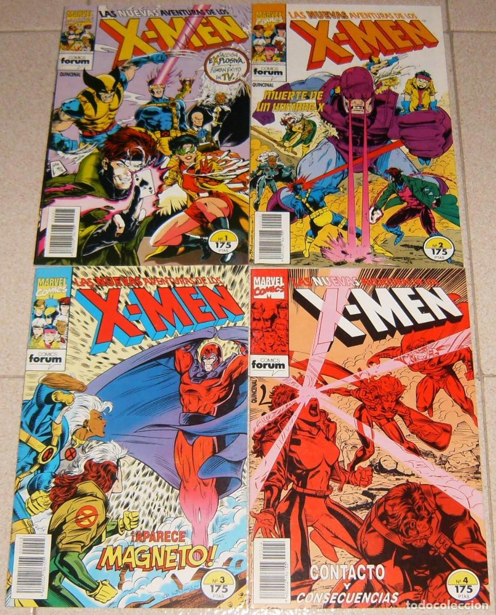 Coleccionismo cromos antiguos: LAS NUEVAS AVENTURAS DE LOS X-MEN 1 2 3 4 LOTE DE 4 NUMEROS . FORUM . PATRULLA.X