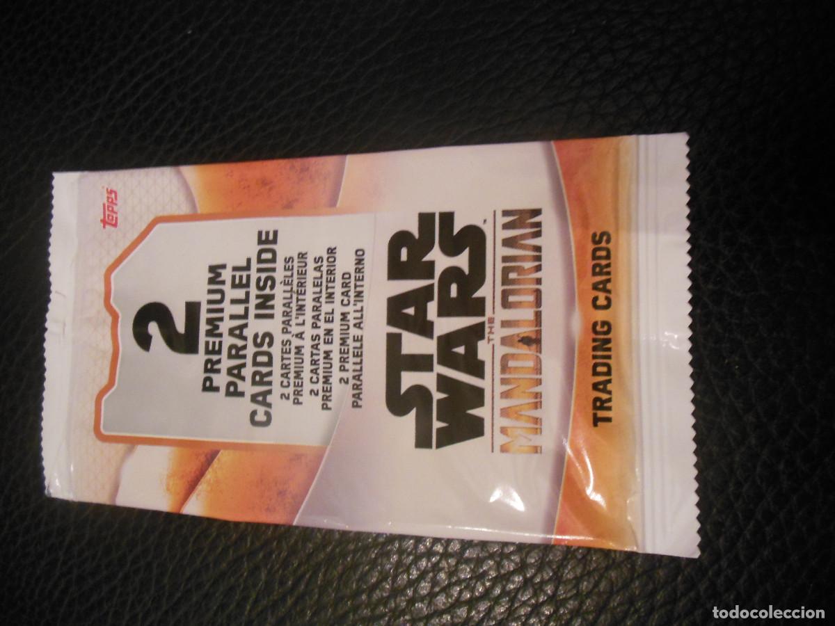 Coleccionismo cromos antiguos: PREMIUM 1 SOBRE DE CROMOS VACIO DE STAR WARS TOPPS THE MANDALORIAN TRADING CARDS CROMO