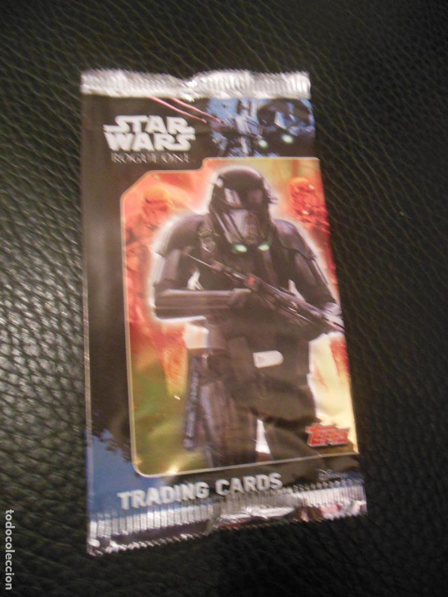 Coleccionismo cromos antiguos: 1 SOBRE DE CROMOS VACIO STAR WARS ROGUE ONE CARD CROMO TOPPS
