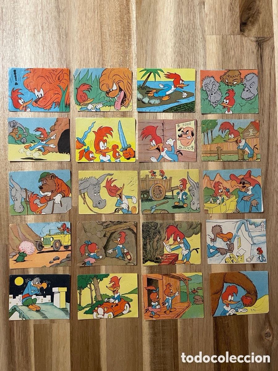 Collectionnisme Cartes &agrave; collectionner anciennes: 20 cromos Alegres historietas del p&aacute;jaro loco. A&ntilde;o 1955. Fher.