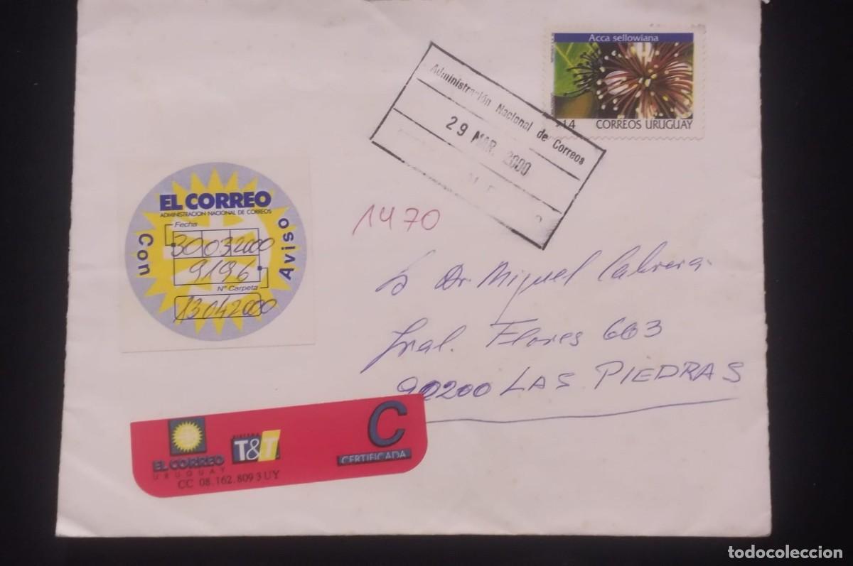 Coleccionismo cromos antiguos: TS) 2000 URUGUAY, CERTIFICATE, CIRCULATE COVER,VF.