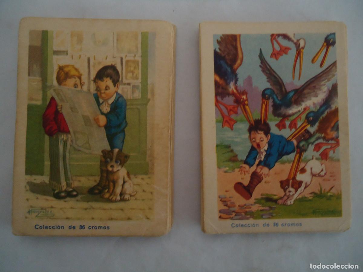 Collectable Antique Stickers: COLECCION COMPLETA DE 36 CROMOS CA&Ntilde;ETE CLORATO Y SU FIEL PUM. CHOCOLATES LLORET