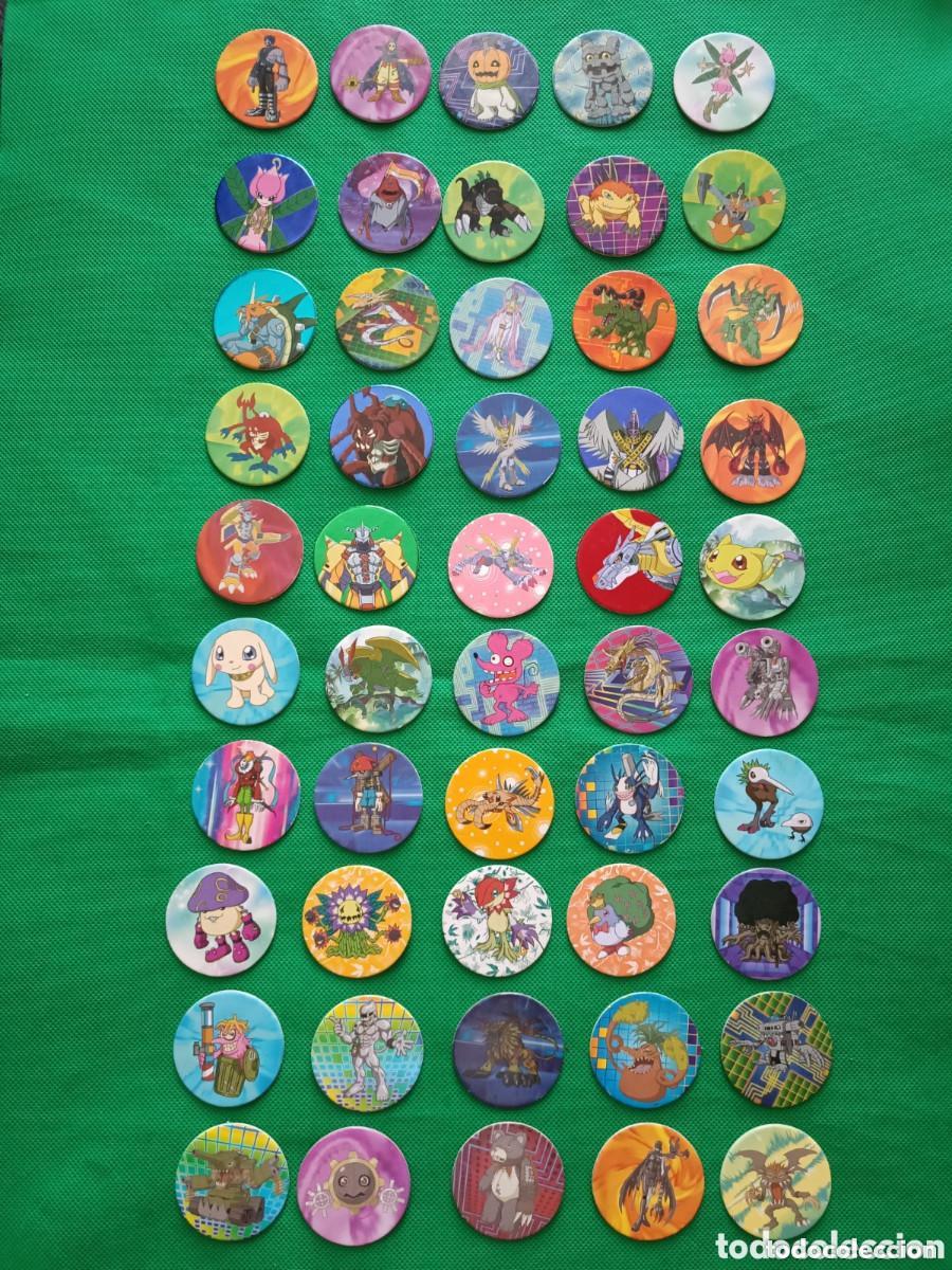 Collectable Antique Stickers: Colecci&oacute;n Tazos Digimon Magic Box Int 2000 completa en tres lotes este del 100 al 150 Lote 3/3