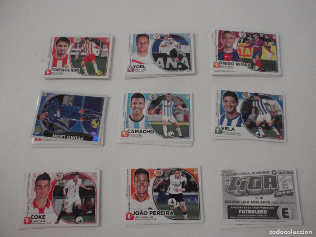 Coleccionismo cromos antiguos: Lote cromos f&uacute;tbol stickers 91 diferentes y sin pegar. Liga BBVA Ediciones ESTE 2014 2015