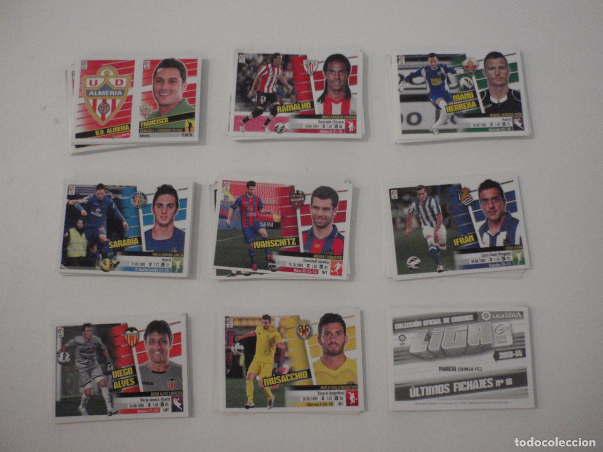 Coleccionismo cromos antiguos: Lote cromos f&uacute;tbol stickers 139 diferentes y sin pegar. Liga BBVA Ediciones ESTE 2013 2014