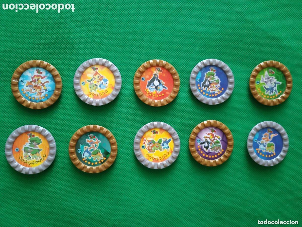 Colecionismo Cromos antigos: Coleccion Tazos Pok&eacute;mon Roks 2007 Matutano completa en tres lotes este del 40 al 50 lote 3/3