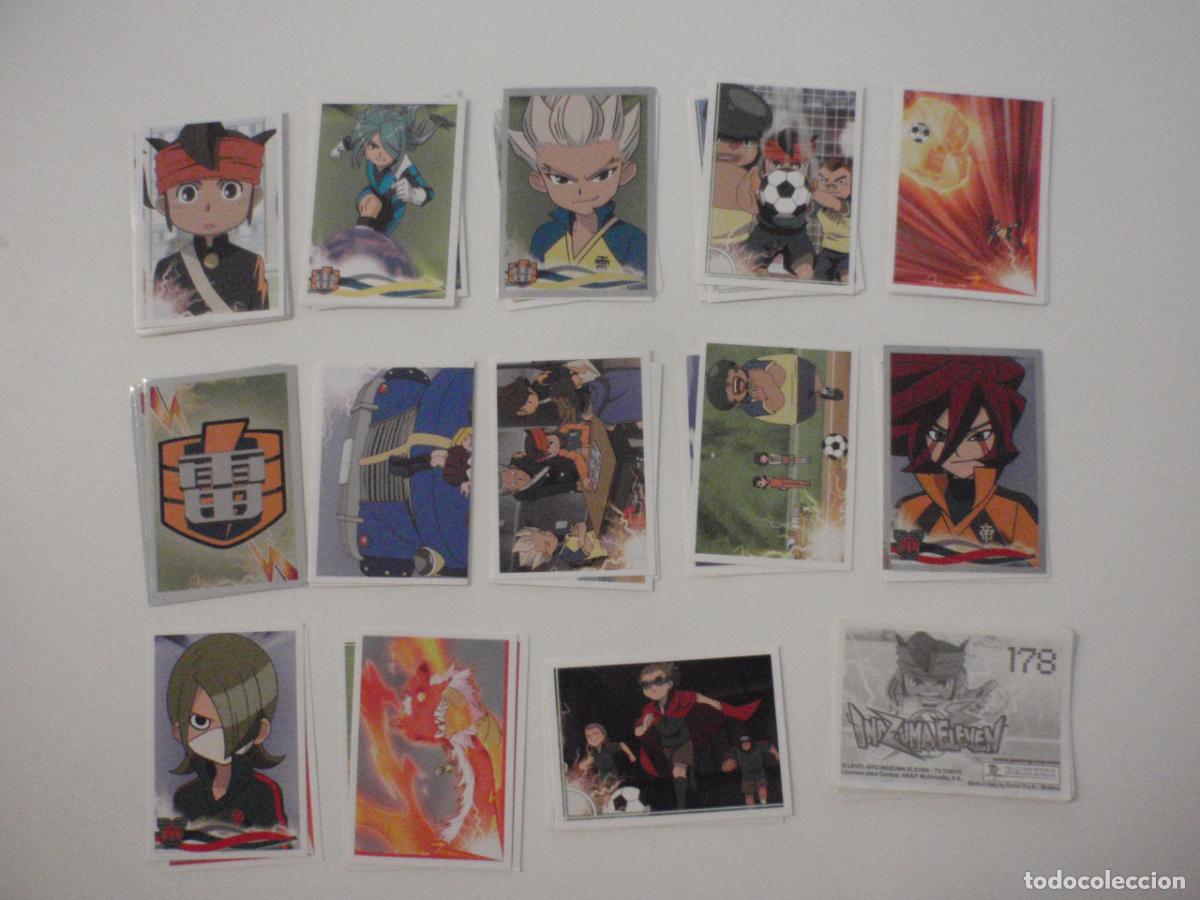 Coleccionismo cromos antiguos: LOTE 69 stickers cromos diferentes sin pegar INAZUMA ELEVEN de PANINI a&ntilde;o 2011