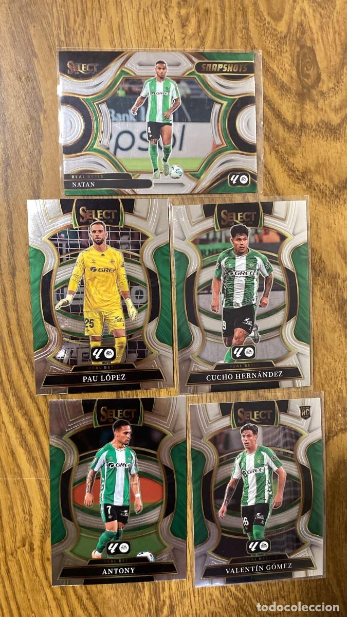 Coleccionismo cromos antiguos: Lote 5 Cartas Panini Select LaLiga 2025-26 - Real Betis (Antony, Cucho, Pau L&oacute;pez...)